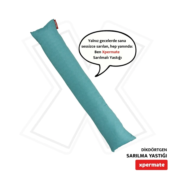 XPERMATE Sarılma Yastığı , Uyku Yastığı , Bacak Arası Yastığı Dikdörtgen 150x25 cm AçıkMavi - 1