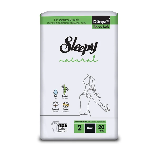 Sleepy Natural Ultra Hassas Hijyenik Ped Uzun 20'li
