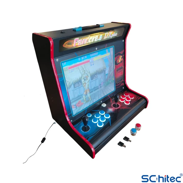 ScHitec 4KHD 3D Pandora 9800 Arcade Oyunlu Taşınabilir Pandora Masaüstü Kabinli 17inç Atari Makinası - 3
