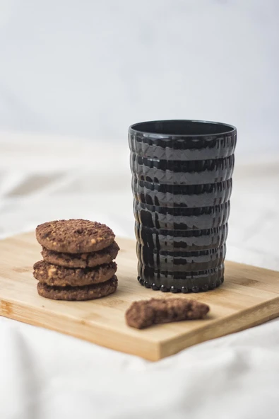 Allegra Siyah Akrilik Bardak | 400 ml Şık ve Dayanıklı Meşrubat & Su Bardağı | Cam Değil, Kırılmaya Dirençli Tekli - Resim 2