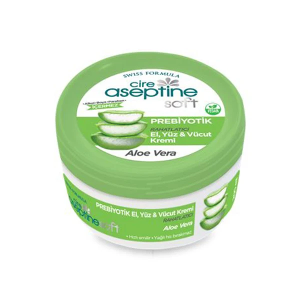 Cire Aseptine Soft Aloe Vera El Yüz Vücut Kremi 200ml