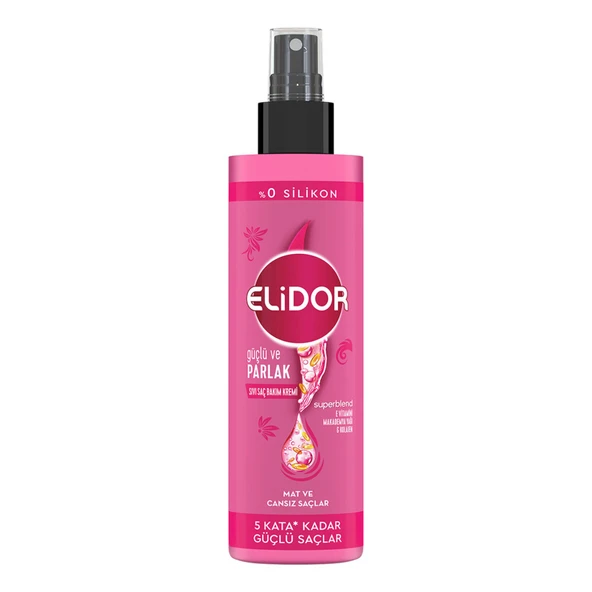 Elidor Sıvı Saç Bakım Kremi Güçlü ve Parlak 200 ml