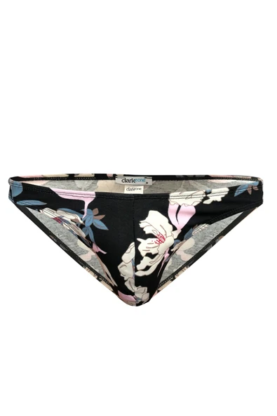 Çiçek Desenli Siyah Fit Erkek Slip 6901