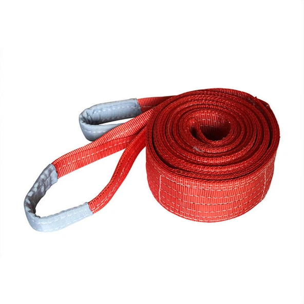 Sapan Polyester Spanzet 5 Ton 3 Metre Kırmızı Sağlam Yük Kaldırma Taşıma İndirme Halat - Resim 6