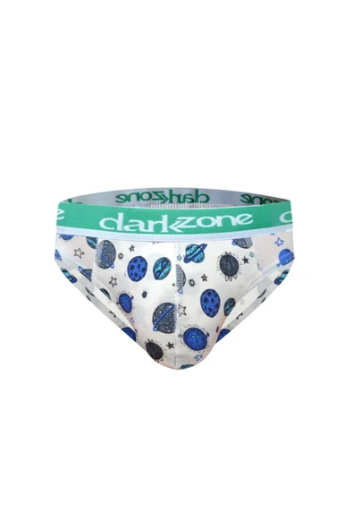Uzay Desenli Beyaz Erkek Slip 6360
