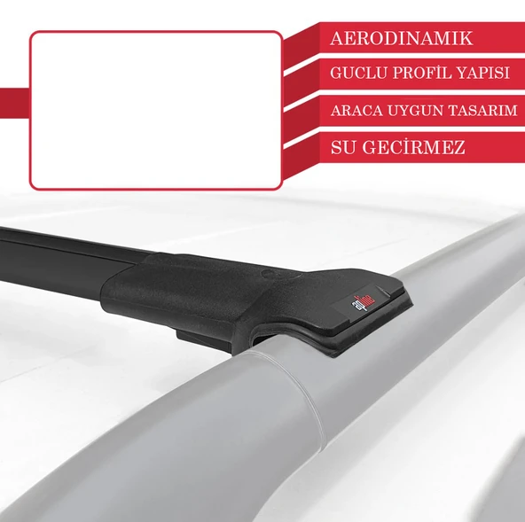 Ara Atkı Tavan Barı Fly Model 138cm Siyah (2 Adet) - 4