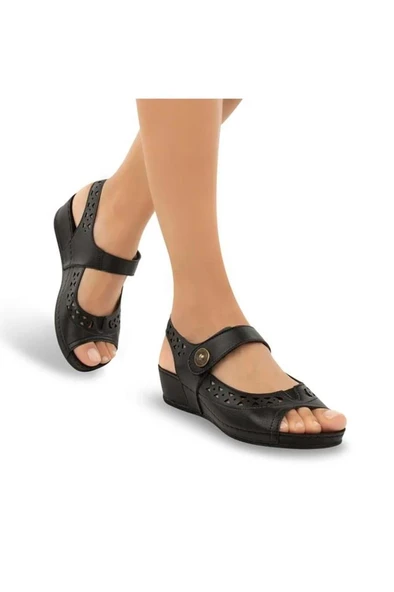 Muya Terra 31130-001 Anatomik Taban Kadın Sandalet Siyah 36-40
