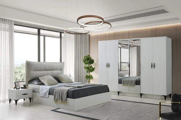 LADİN MDF YATAK ODASI TAKIMI ürün görseli 1