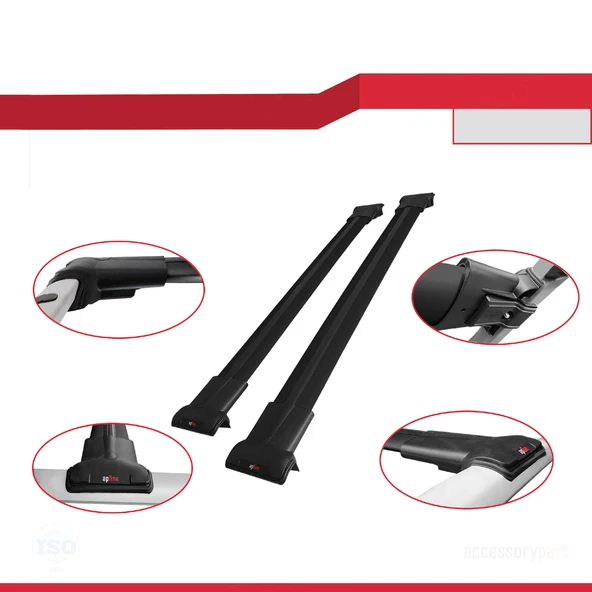 Ara Atkı Tavan Barı Fly Model 138cm Siyah (2 Adet) - 2