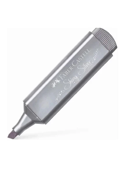Faber Castell Fosforlu Kalem 46, Metalik Gümüş