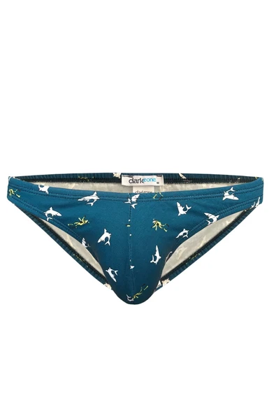 Köpekbalığı Desenli Yeşil Erkek Fit Slip 6499