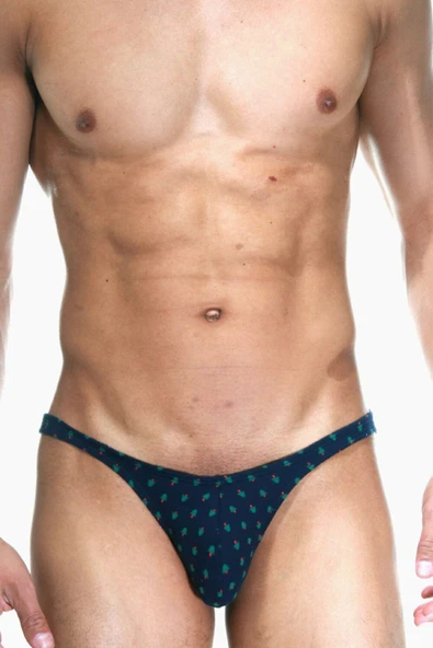 Çam Ağacı Desenli Slim Fit Lacivert Erkek Slip 6427 ürün görseli