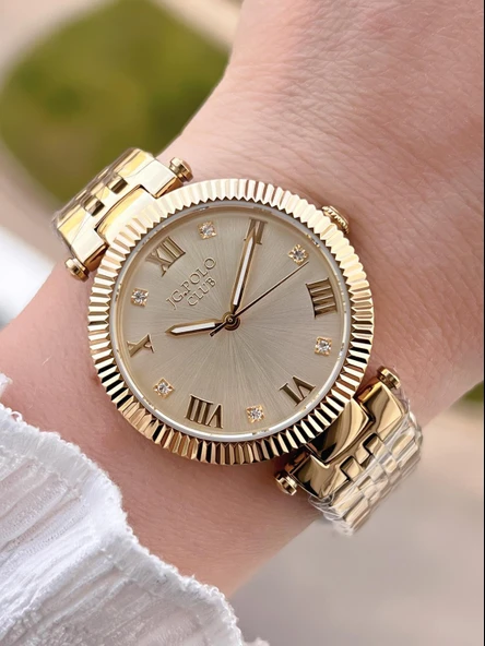 Jg.Polo Club Çelik Kasa & Kordon Kararma Ve Renk Atma Yapmaz Kadın Kol Saati+Bileklik JG01360.1 ürün görseli