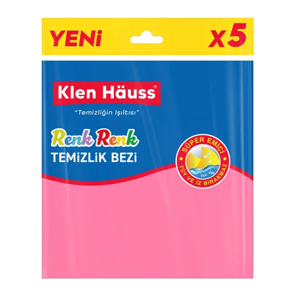 Klen Hauss Renk Renk Temizlik Bezi 5'li