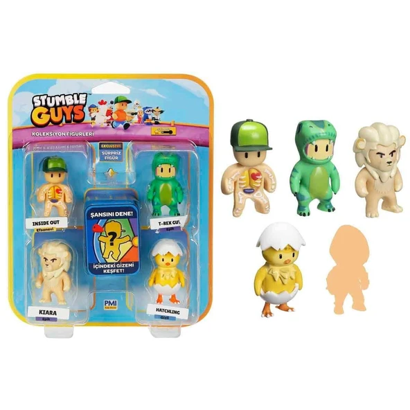 PMI SG2240 Stumble Guys Figür Seti 5li -Necotoys - Resim 2