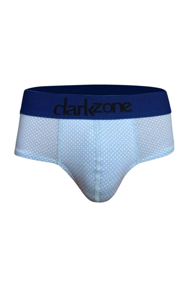 Erkek Nokta Desenli Mavi Pamuklu Slip 6376