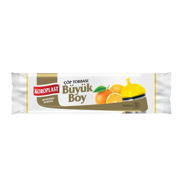 Koroplast Mandarin Çöp Torbası Büyük Boy 10'lu