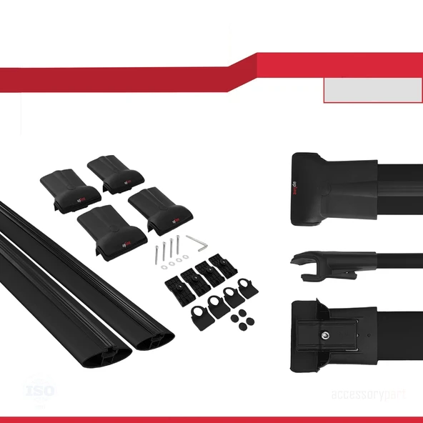 Ara Atkı Tavan Barı Fly Model 138cm Siyah (2 Adet) - 3