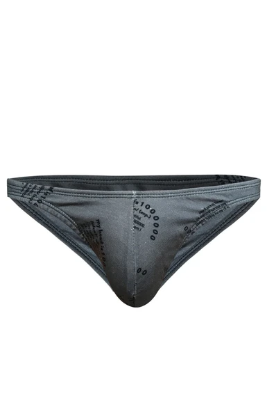 Yazı Desenli Antrasit Erkek Fit Slip 6497