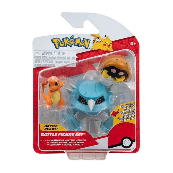 POK 95155-K Pokemon Battle 3'lü Figür Seti - Resim 3