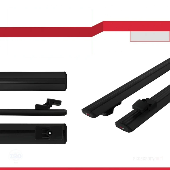 Ara Atkı Tavan Barı Basic Model 140cm Siyah (2 Adet) - 2