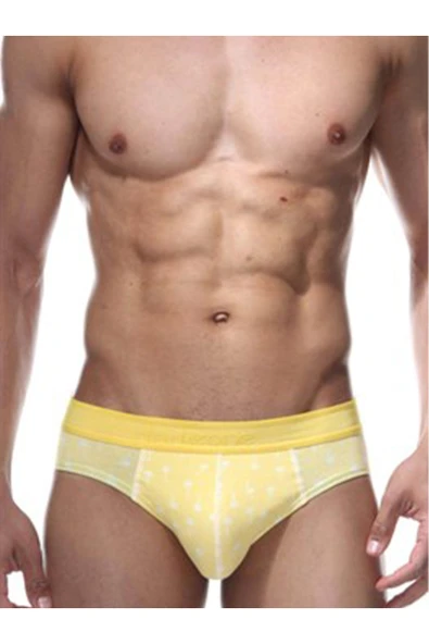 Erkek Sarı Desenli Slip 6354