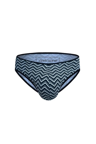 Zikzak Desenli Lacivert Erkek Slip 6540