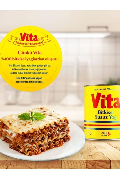 vita Bitkisel Katı Susuz Margarin 2 Lt - 4
