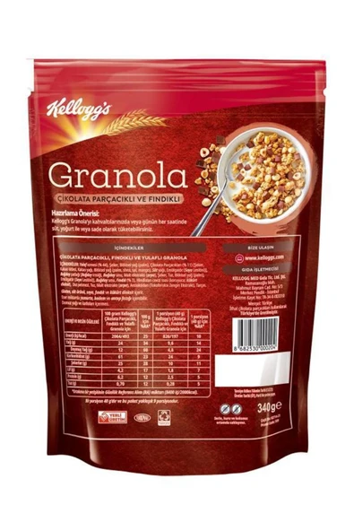 Granola Çikolata Parçacıklı Ve Fındıklı 340g X5 Adet, %44 Yulaf Ezmesi,lif Kaynağı,kahvaltılık - 7
