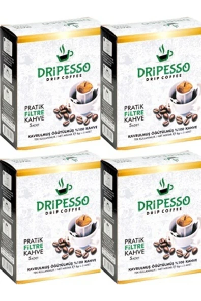 Drıpesso Pratik Filtre Kahve 8gr 5li 4 Adet