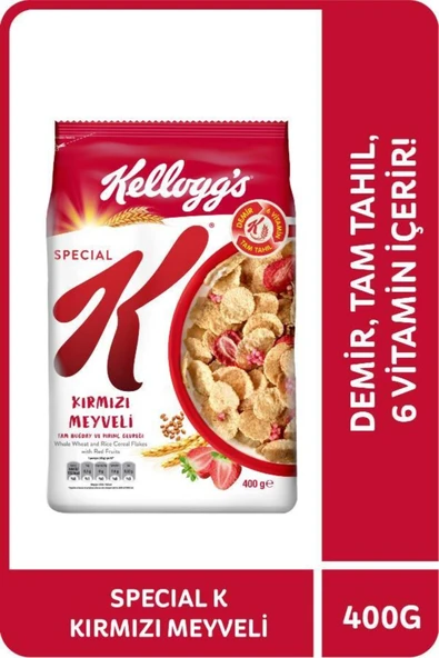 Special K Kırmızı Meyveli Kahvaltılık Tam Buğday Ve Pirinç Gevreği 400 Gr,tam Tahıllı