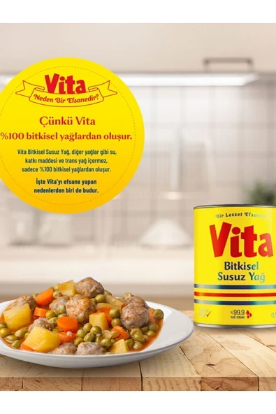 vita Bitkisel Katı Susuz Margarin 2 Lt - 2