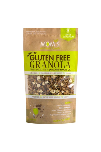 Mom's Glütensiz Elmalı Tarçınlı Granola 300 Gr