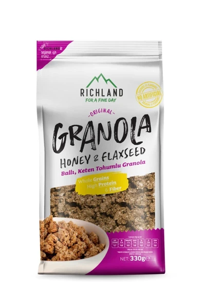 Granola Yulaflı Ballı ve Keten Tohumu 330G