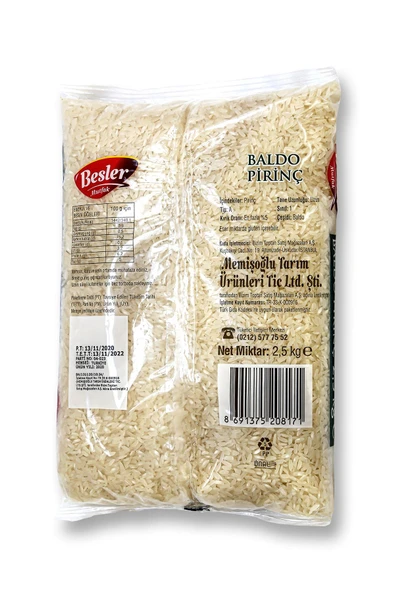 Besler Mutfak Baldo Pirinç 2,5 Kg - 2