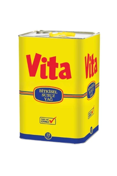 vita Bitkisel Katı Susuz Margarin 18 Lt