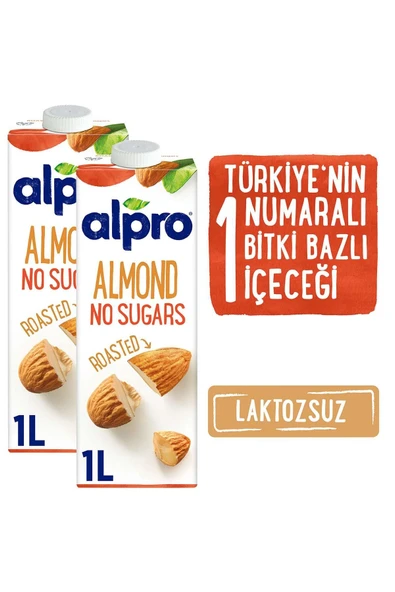 Şekersiz Badem Sütü 2x1 Lt Avantajlı Paket