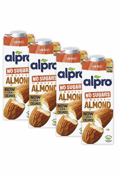 Şekersiz Badem Sütü 4x1 Lt Mega Avantajlı Paket - Resim 2