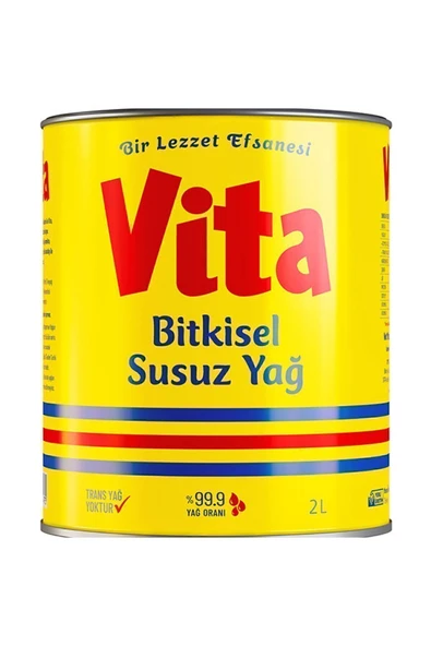 vita Bitkisel Katı Susuz Margarin 2 Lt