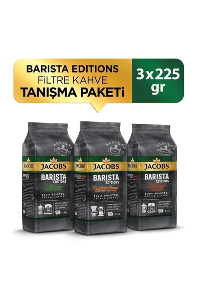 Barista Editions Filtre Kahve Tanışma Paketi 225 gr X 3 Adet ( Medium Classic Strong )