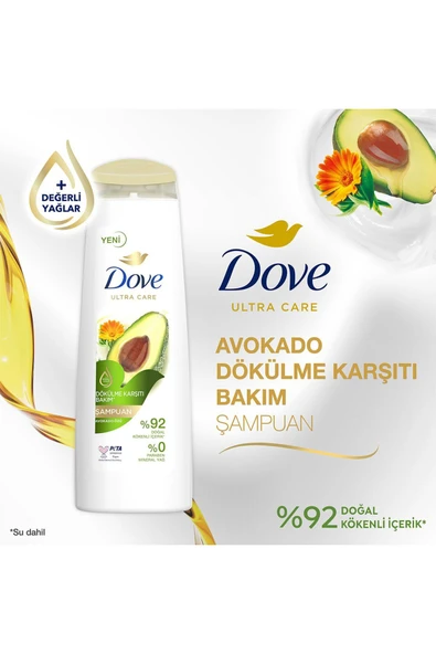 Ultra Care Saç Bakım Şampuanı Dökülme Karşıtı Bakım Avokado Özü 400 ml - 3