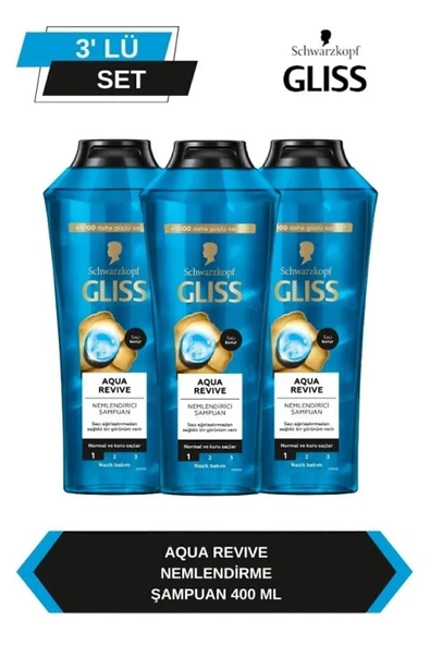 Aqua Revive  Yeniden Yapılandırıcı Şampuan 400 ml X 3 Adet