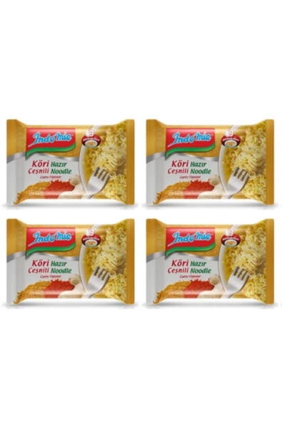 Indomie Köri Çeşnili Hazır Noodle 4 Adet