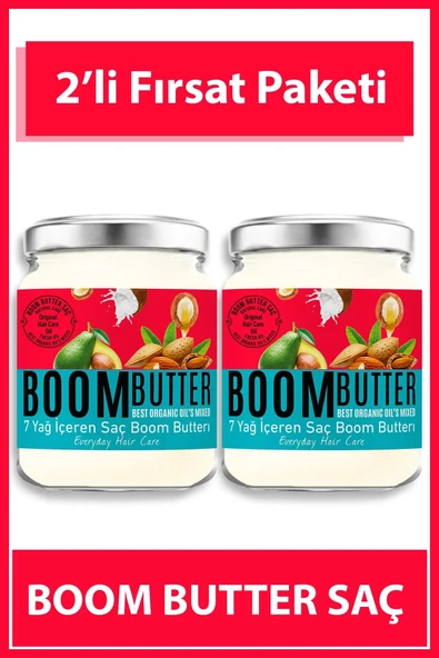 BOOM BUTTER Saç Bakım Yağı İkili Paket ürün görseli
