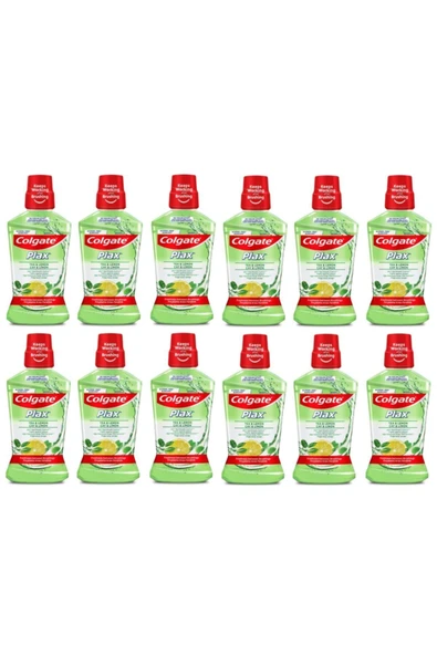 Colgate Çay Ve Limon Plağa Karşı Alkolsüz Ağız Bakım Suyu 500 Ml X 12 Adet