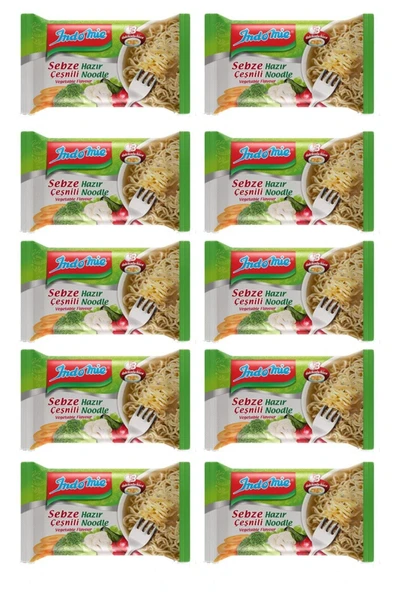 Indomie 10'lu Sebzeli Aromalı Hazır Noodle. 10lunoodlesebzeli. Defne Market