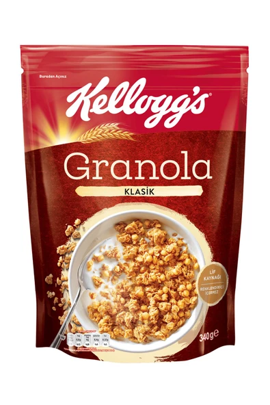 Kellogg Klasik Granola 340 G,%56 Yulaf Içerir,lif Kaynağı,kahvaltılık Gevrek