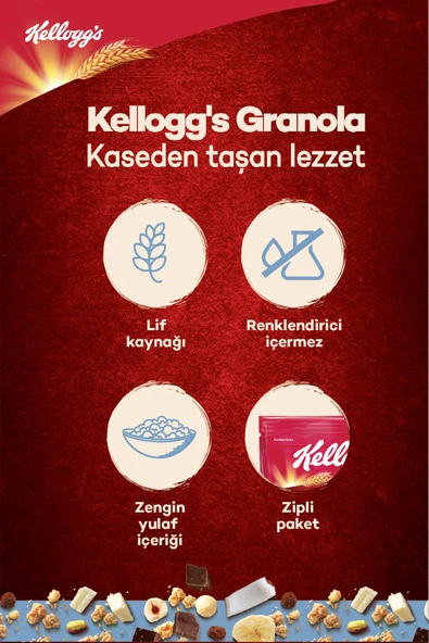Kellogg Karışık Meyveli Granola 340 Gr,%45 Yulaf Içerir,lif Kaynağı,%20 Kurutulmuş Meyve - 3
