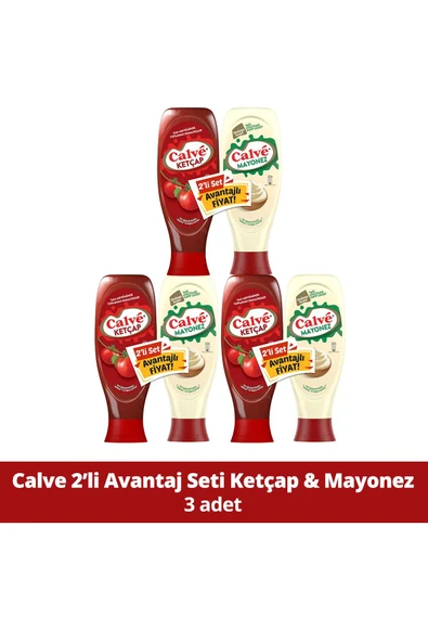 Ketçap 600 G Mayonez Yağı Azaltılmış 540 G 2'li Set X3 Adet