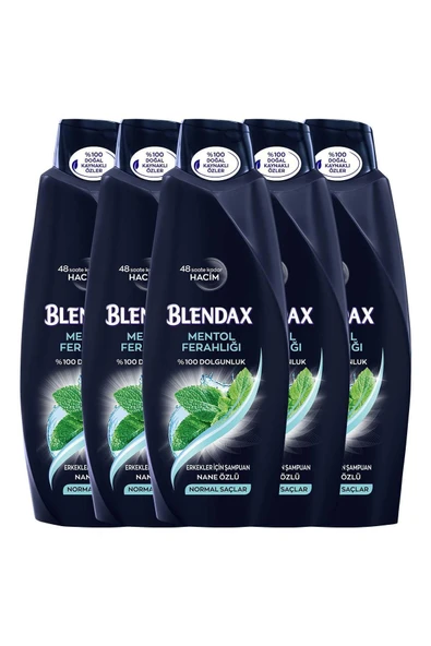 Erkekler İçin Mentollü Şampuan 550 ml x 5